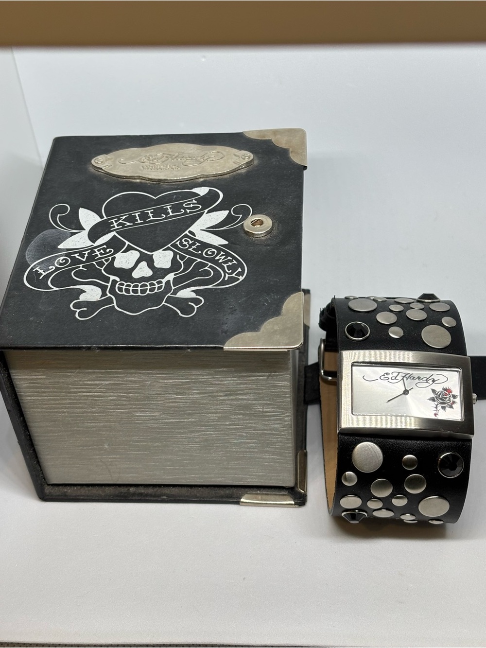 Ed Hardy Love Child Black Watch, Studded